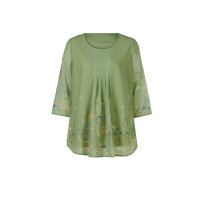 Druckbluse, schilf-bunt