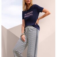 Short-Sleeve Shirt with Placed Print, navy-ecru