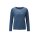 Sweter z przezroczystymi cekinami, kolor denim blue