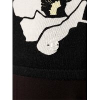 Silk-Cashmere Sweater, black-ecru-printed