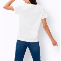 Shirt m. Leo-Print, Schriftzug und Ziersteinchen, ecru
