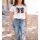 Shirt m. Leo-Print, Schriftzug und Ziersteinchen, ecru