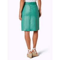 Lamb nappa leather skirt, emerald