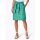 Lamb nappa leather skirt, emerald