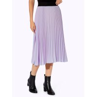 Pleated skirt with wide elastic waistband, lilac