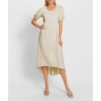 Summer dress with puff sleeves, sand