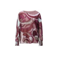 Georgette blouse with sewn-in jersey top, ecru-heather...