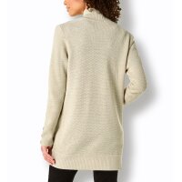 Viskose-Schurwoll-Strickjacke, elfenbein-ecru-meliert
