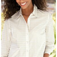 Striped shirt blouse, ecru-sand
