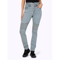 5-Pocket Jeans with bartacks, blue-bleached
