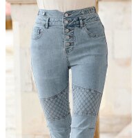 5-Pocket Jeans with bartacks, blue-bleached