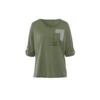 3/4-Arm-Shirt m. Pailletten, khaki