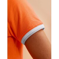 Shirt m.Glitzer-Effekten, orange-weiß