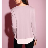 Pullover in Wickel-Optik, rosé