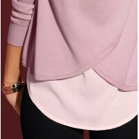 Pullover in Wickel-Optik, rosé
