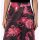 Satin-Maxirock, schwarz-pink-bedruckt