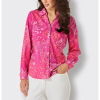 Lyocell-Druckbluse, fuchsia-koralle