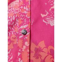 Lyocell-Druckbluse, fuchsia-koralle