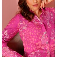 Lyocell-Druckbluse, fuchsia-koralle