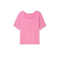 Shirt with square neckline, floral pink
