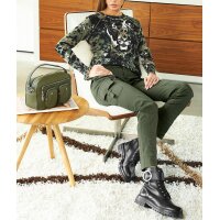Tasche m.diversen Reißverschlussfächern, khaki