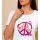 Блузка с принтом PEACE, экрю