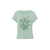 Shirt m. Blumen-Motiv, kalkmint