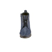 Rind-Nappaleder-Schnürstiefelette, marine