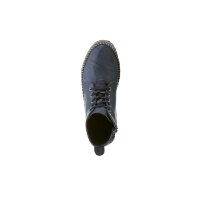 Rind-Nappaleder-Schnürstiefelette, marine