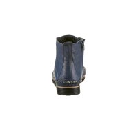 Rind-Nappaleder-Schnürstiefelette, marine