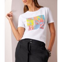 Shirt m. Lettering-Druck, weiß