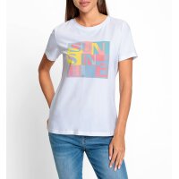 Shirt m. Lettering-Druck, weiß
