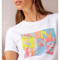Shirt m. Lettering-Druck, weiß