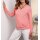 Pullover m. Raffung, flamingo