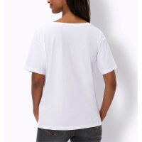 Shirt m. Druckmotiv und Pailletten, weiß