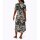 Jerseykleid m. Hemdkragen, schwarz-weiß-bedruckt