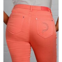 Lyocell cotton jeans, coral