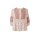 Druckbluse in A-Linie, champagner-papaya