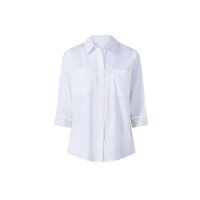 Stretchbluse m. Ziersteinen, weiß