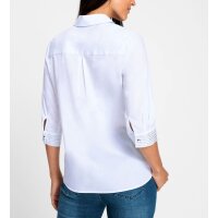 Stretchbluse m. Ziersteinen, weiß