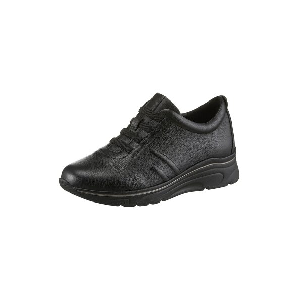 Rind-Nappaleder-Sneaker, schwarz