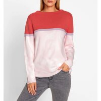 Jacquardpullover m. Kelchkragen, grapefruit-flieder