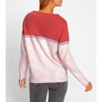 Jacquardpullover m. Kelchkragen, grapefruit-flieder