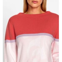Jacquardpullover m. Kelchkragen, grapefruit-flieder