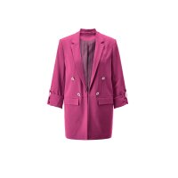 Blazer m. gestreiftem Futter, fuchsia