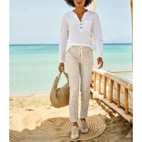 Long-Sleeve Shirt w. Button Placket, ecru