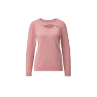 Pullover m. Cut-out und Zierperlen, rosenquarz