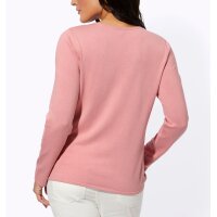 Pullover m. Cut-out und Zierperlen, rosenquarz