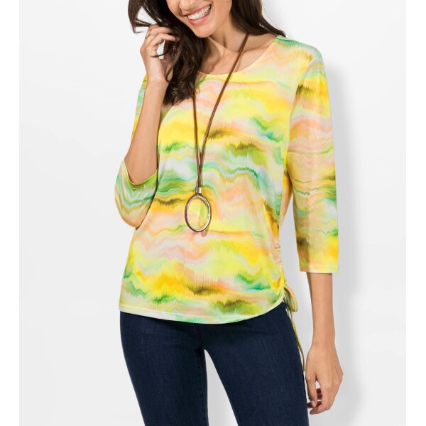 Shirt im Digitaldruck, limone-puder