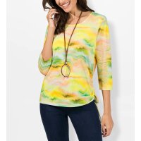 Shirt im Digitaldruck, limone-puder